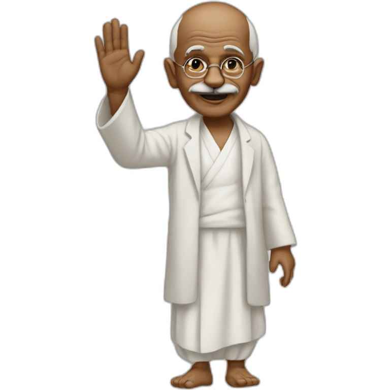 Ghandi waving emoji