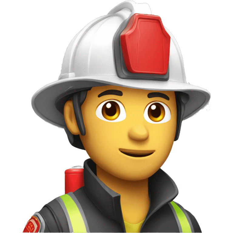 Firefighter man with extinguisher emoji