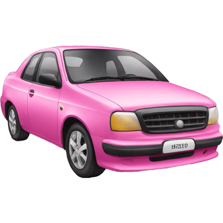 A pink car emoji