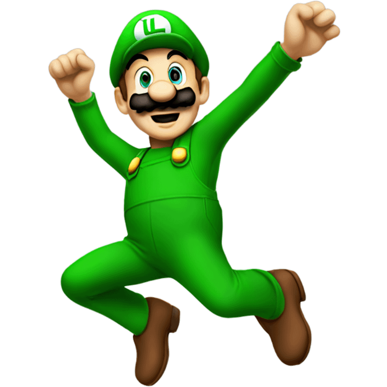 Luigi jumping emoji