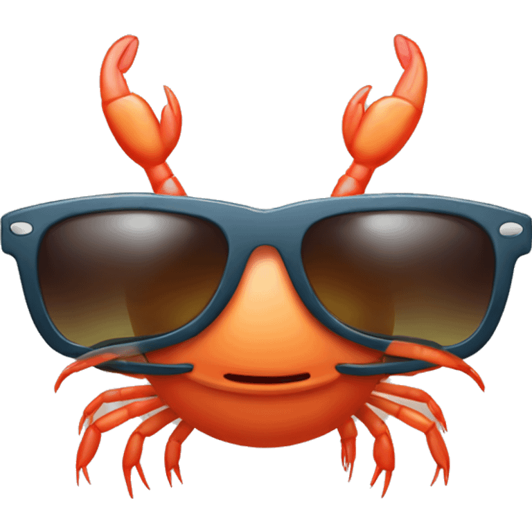 Shrimp with sunglasses  emoji