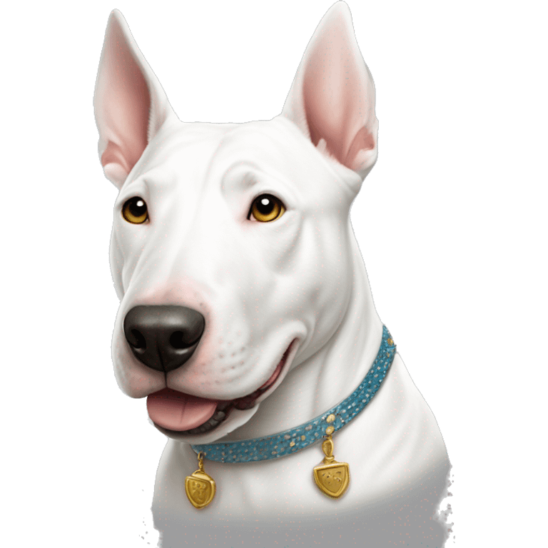 A very rich White Bull terrier   emoji