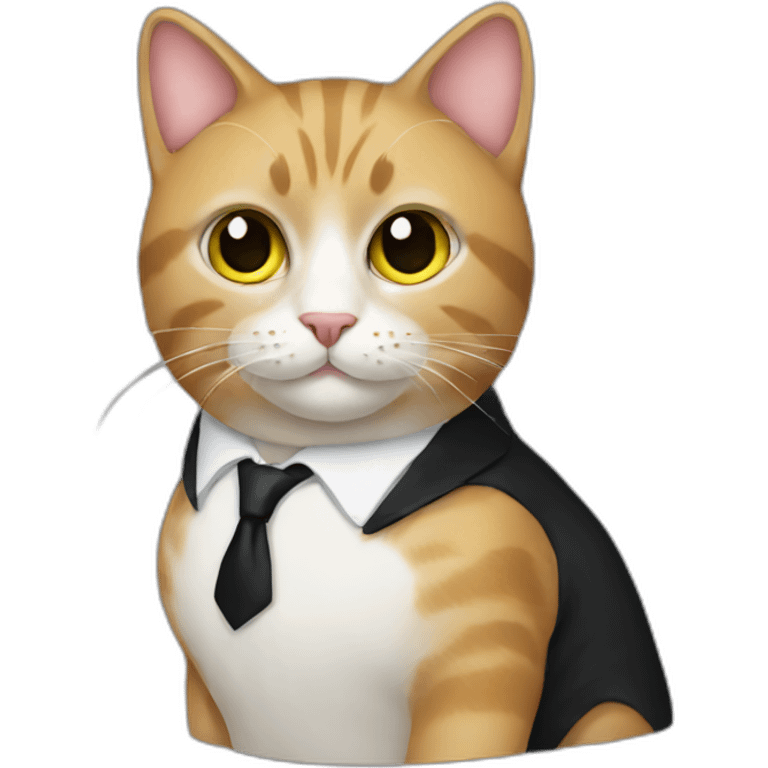 cat in black suit full body emoji