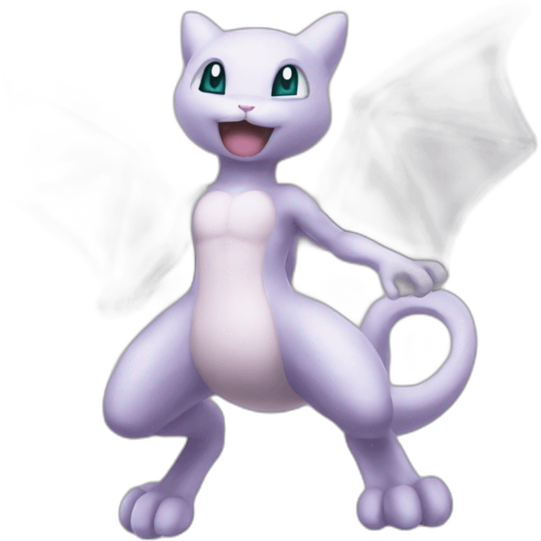 Mewtwo flying emoji