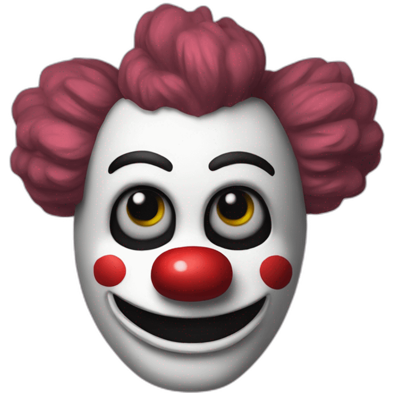 Máscara de teatro de payaso blanca fnaf emoji