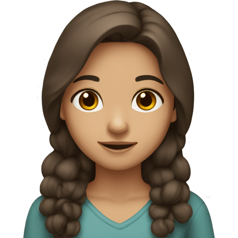 winter, christmas, hispanic, long brown hair, girl, brown eyes, child emoji