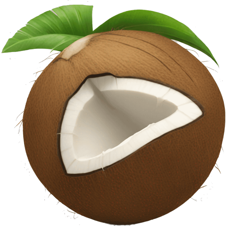 coconut with cat face emoji