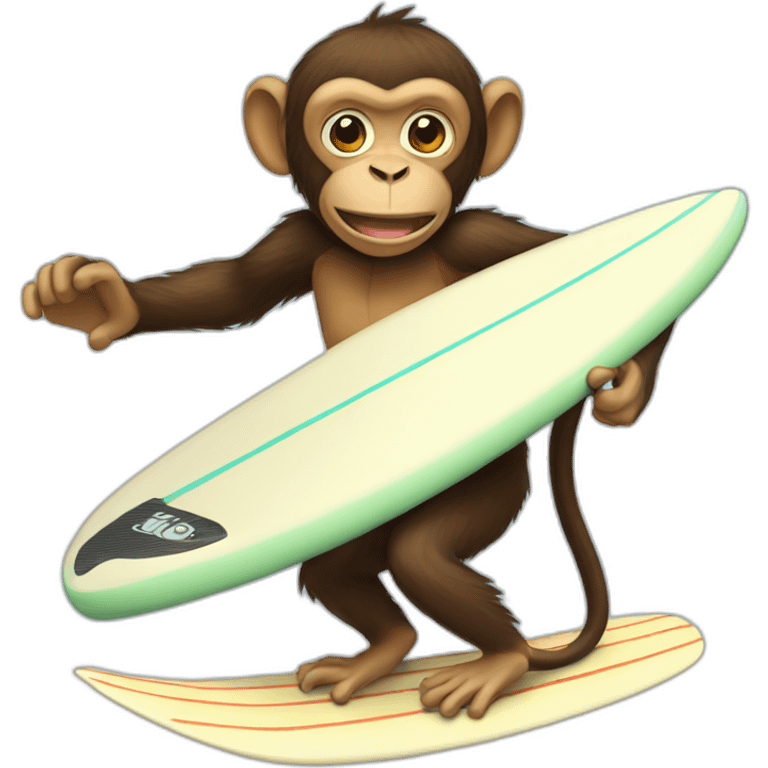 surfing monkey emoji