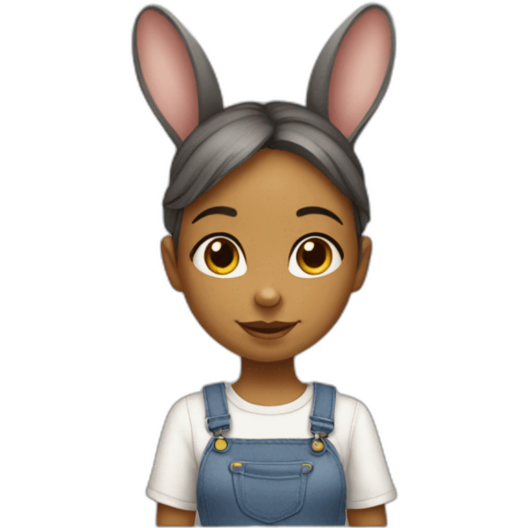 fille lapin emoji