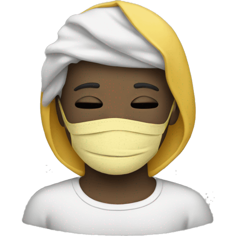 Emoji with sleeping mask emoji