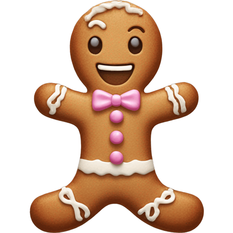 Pastel gingerbread man emoji