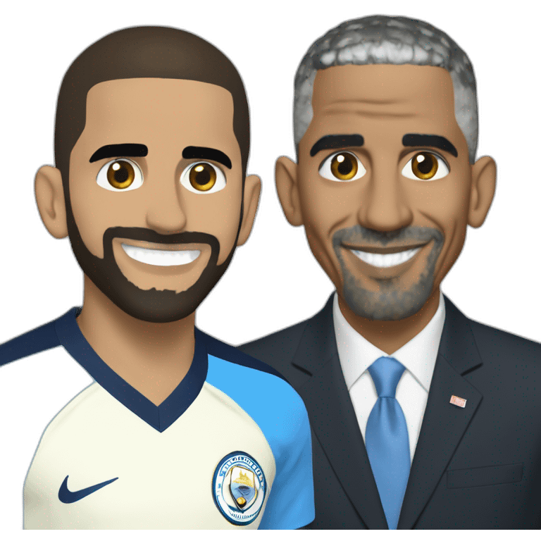 Obama and riyad mahrez emoji