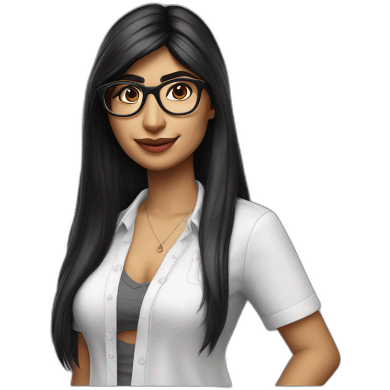 realistic Mia khalifa wearing clothes emoji