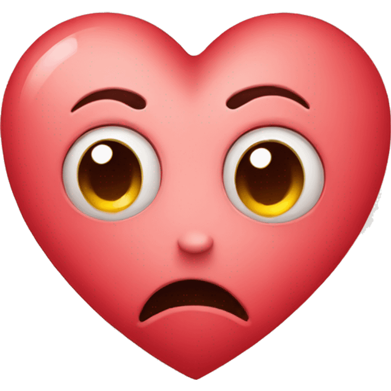 Heart with sad love emoji