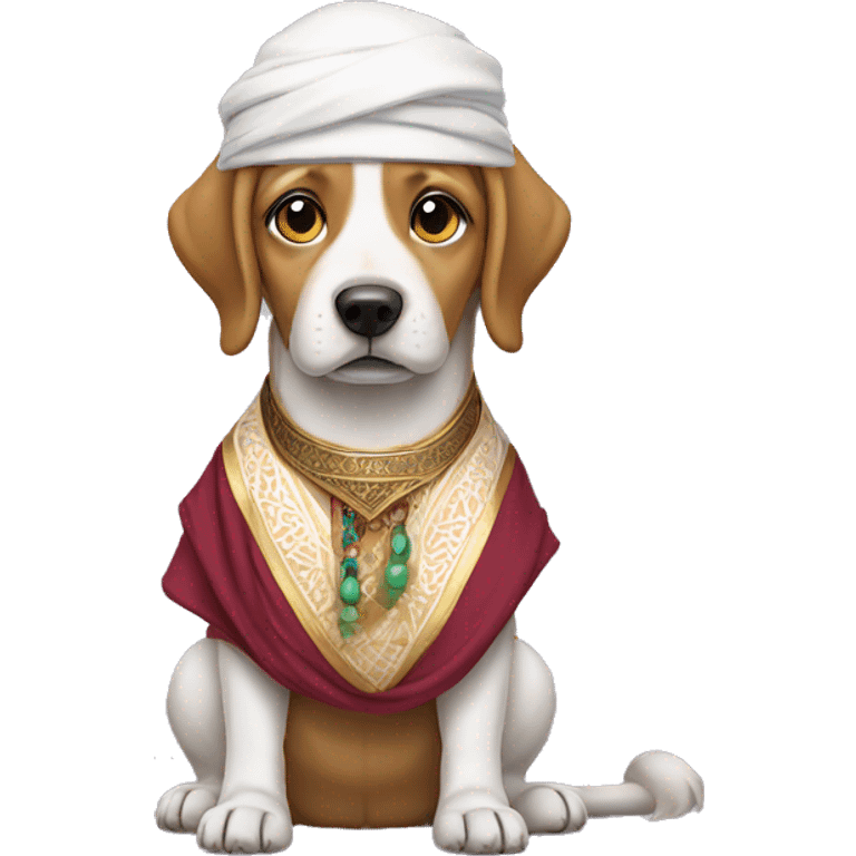 Dog wearing arabic clothing emoji