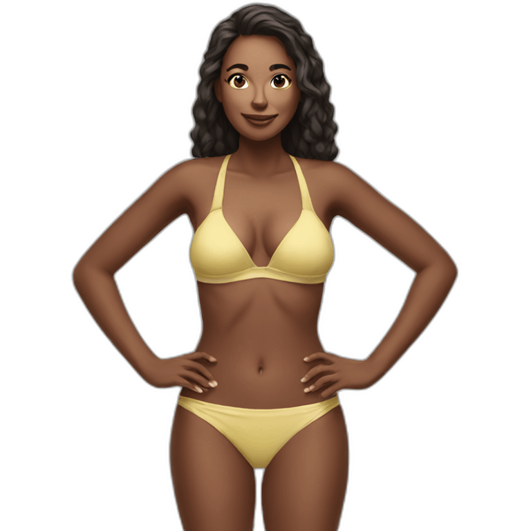 woman in bikini top emoji