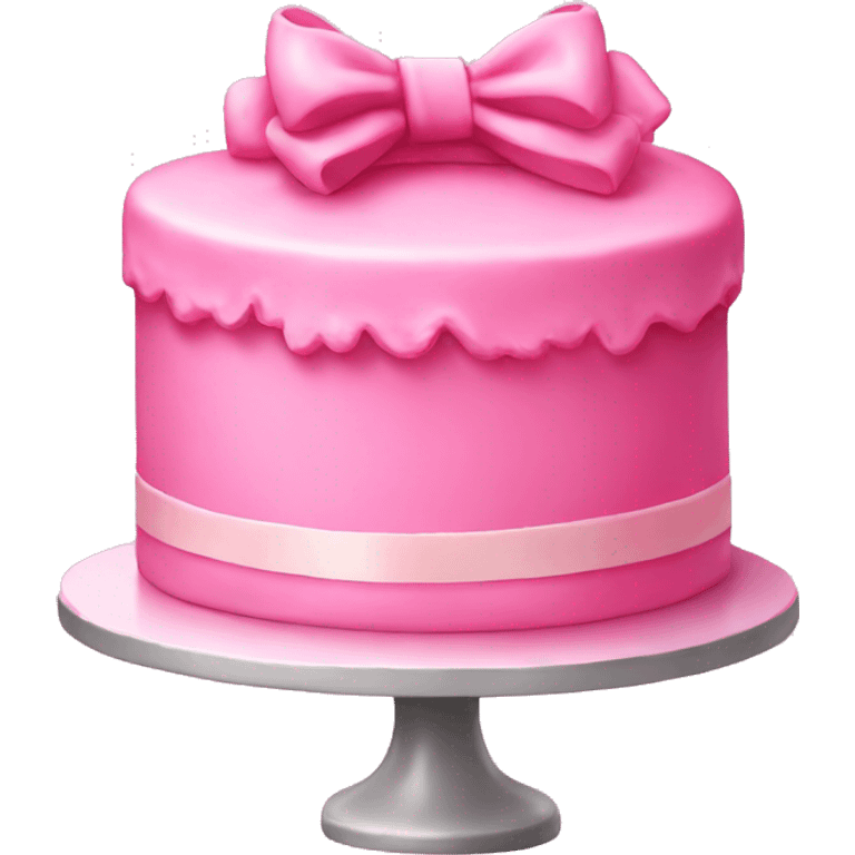 pink cake with bow  emoji