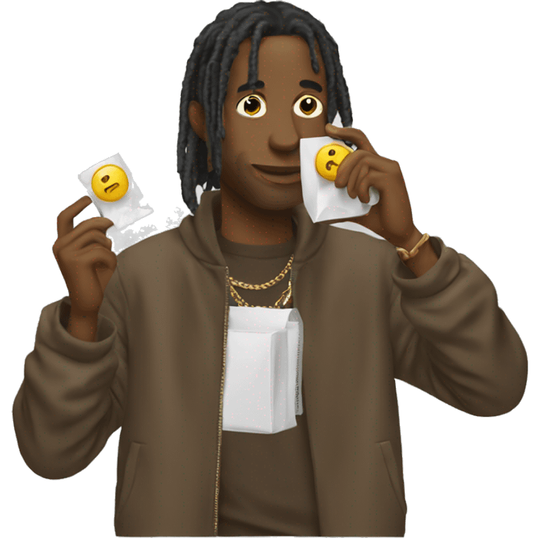 Travis Scott buying a product  emoji