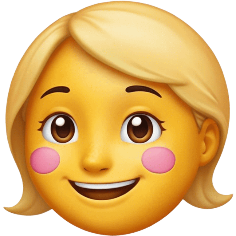 Side profile of a smiling emoji with hyperpigmentation on the aid or her face emoji