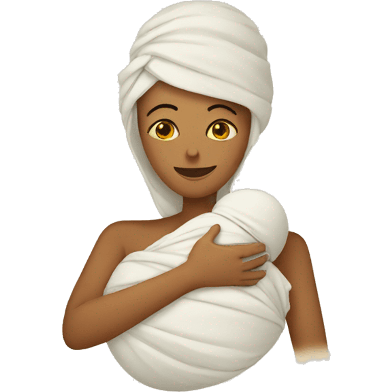 mummy with baby emoji