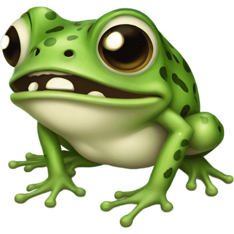 Freaky frog emoji