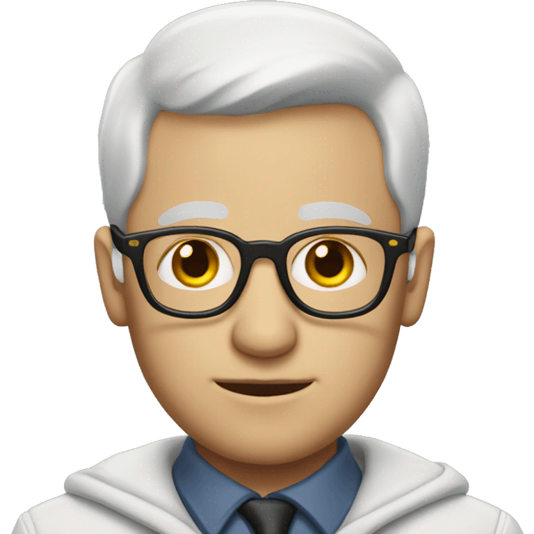 white skin man with glasses and wings emoji