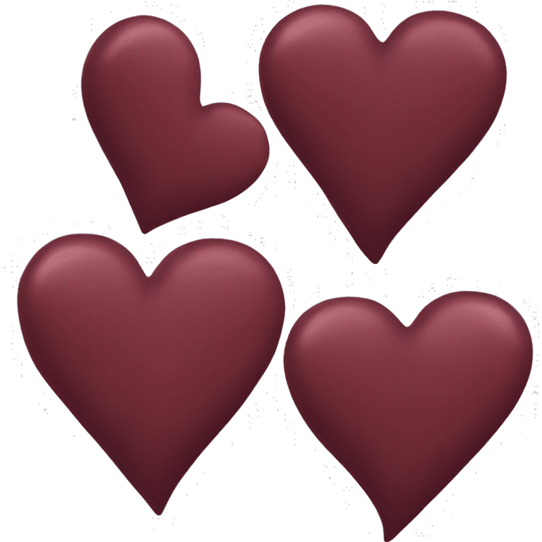 burgundy red heart emoji