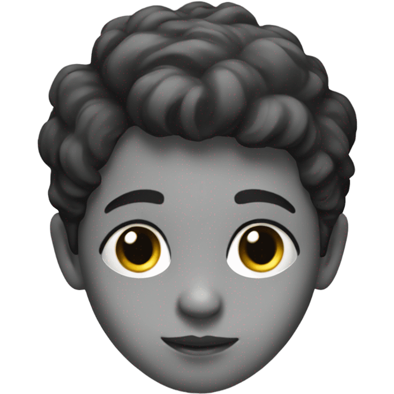 monochrome portrait of a boy emoji