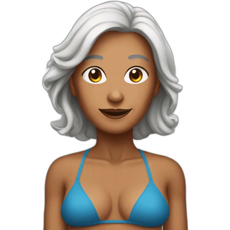 Woman fifty years old in bikini emoji