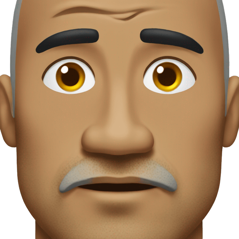 The rock raising its eyebrow emoji