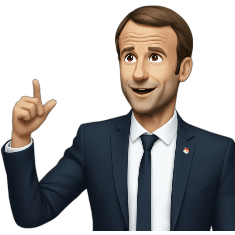 macron qui fait un dab emoji