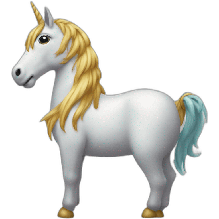 Une licorne moche emoji