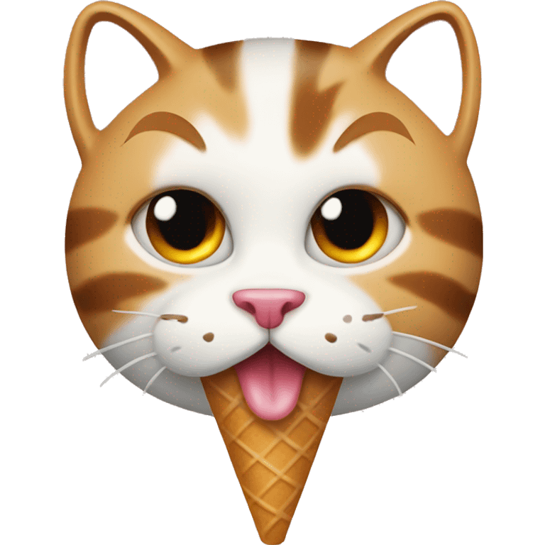 Cat with icecream emoji