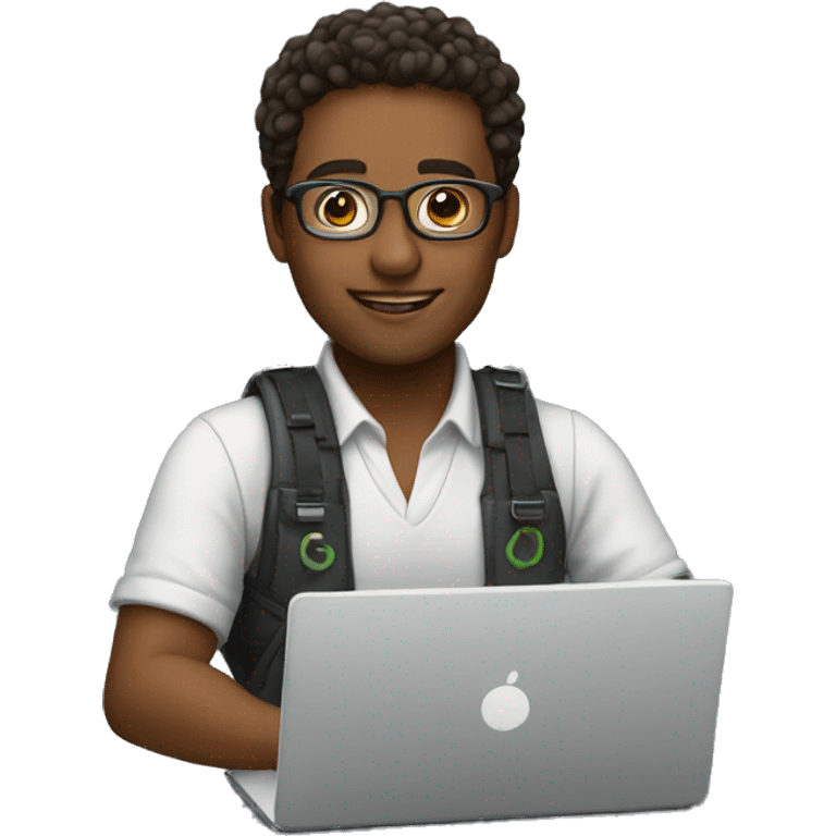 beautiful developer with laptop emoji