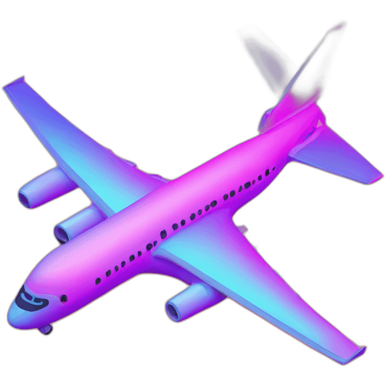 vaporwave plane gradient emoji