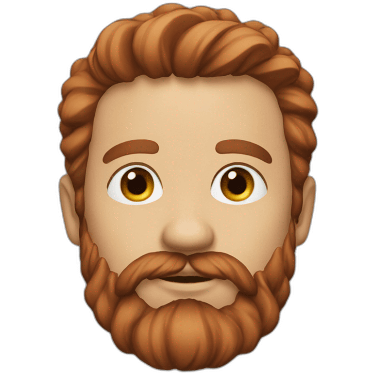 A brown air with redhead beard of 40 yo emoji