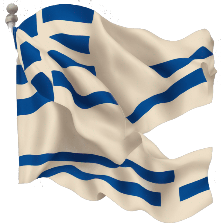 Greek flag but make it beige not blue emoji