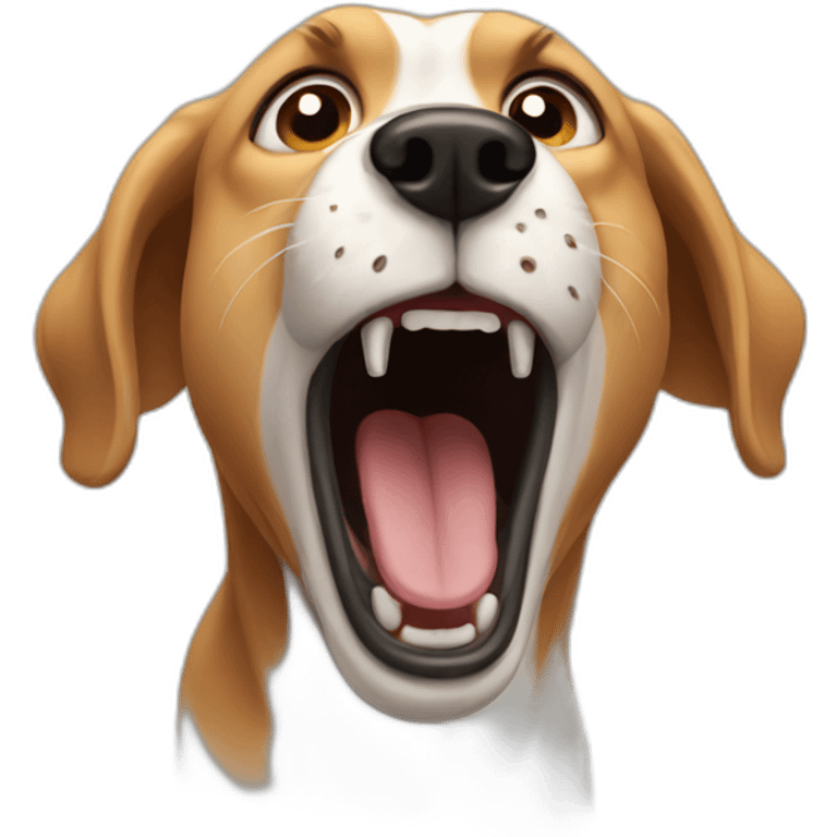 Screaming dog emoji