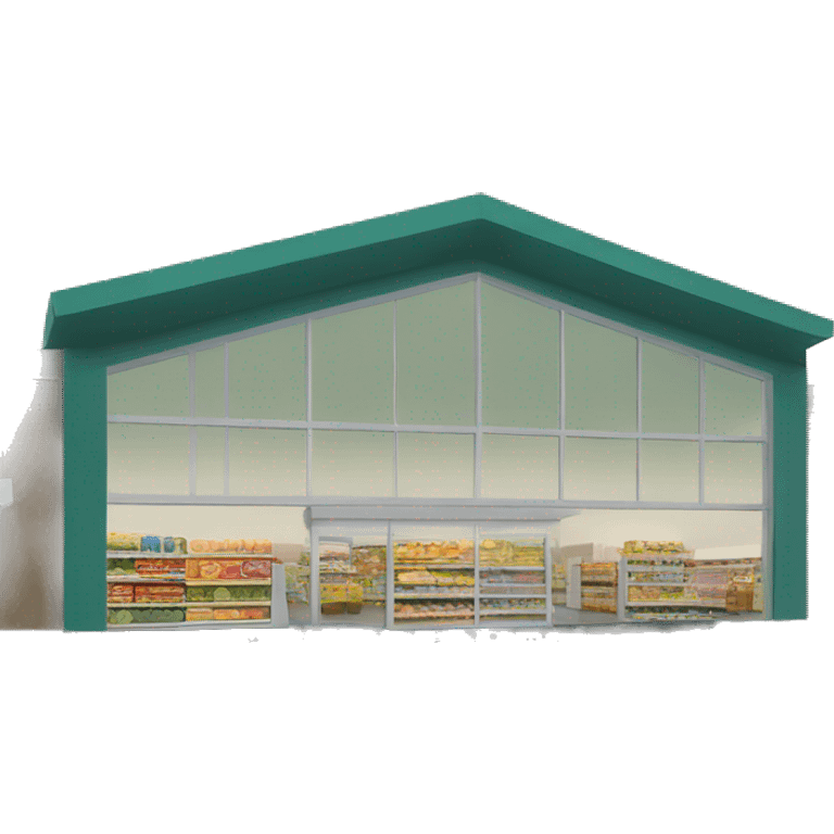 supermarket exterior structure emoji