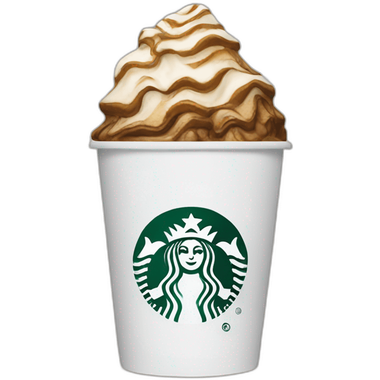 starbucks but with moutain logo emoji