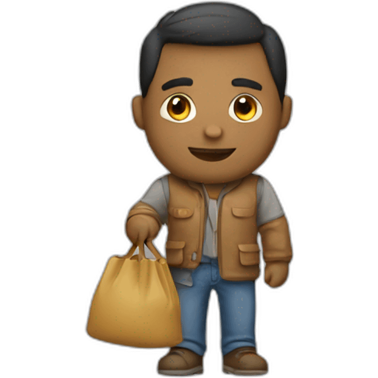 A man with a bag emoji