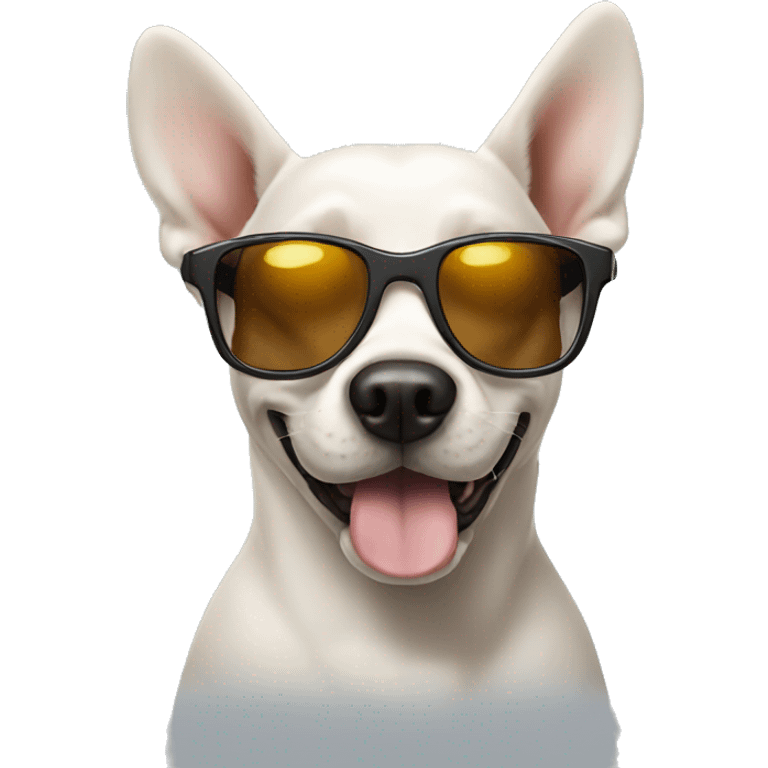 Dog wearing sun glasses emoji