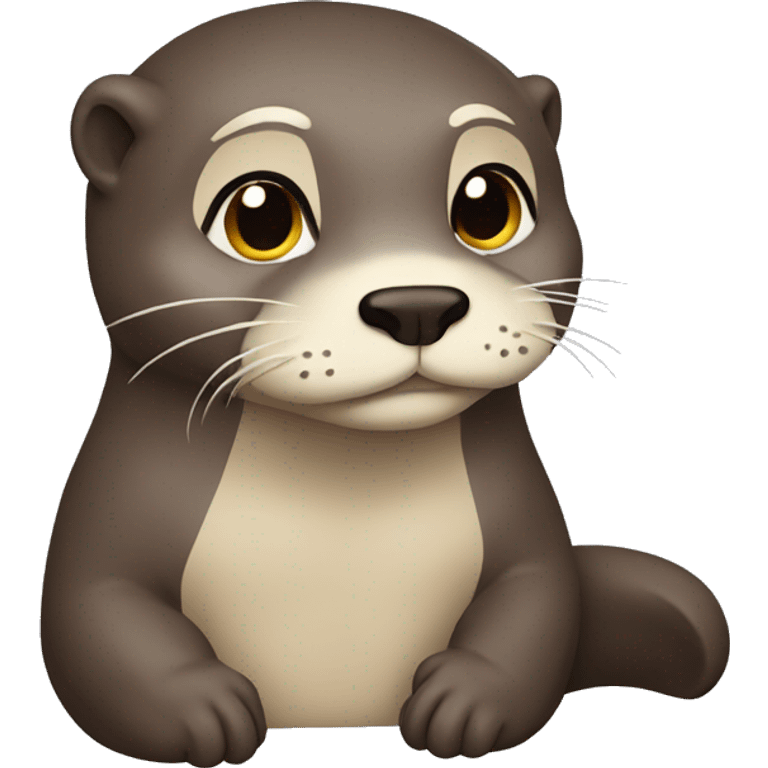 Thinking otter emoji