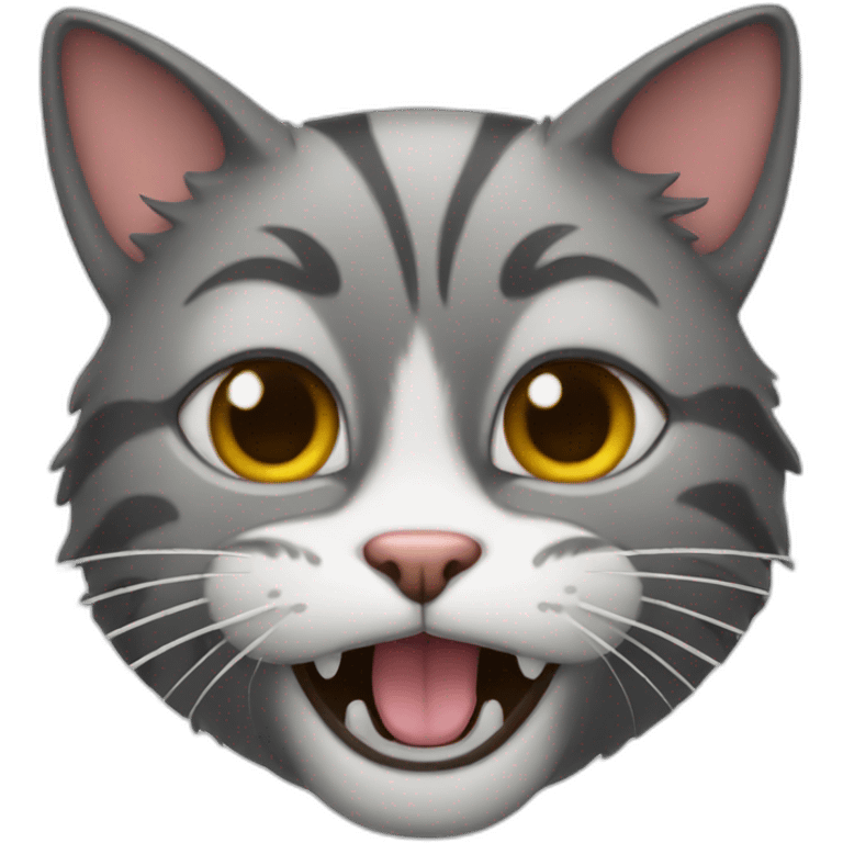 Crazy cat emoji