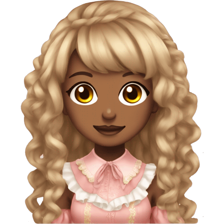 brown skin hime gyaru girl  emoji