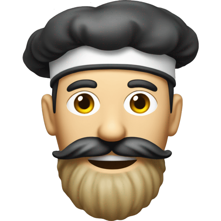 one-piece-style chef with long moustache emoji