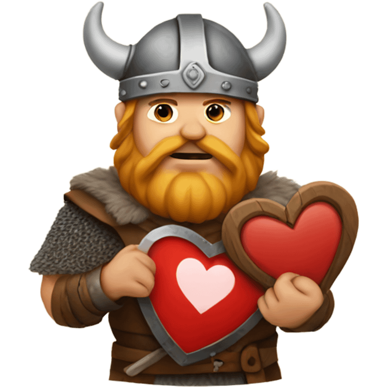 Viking holding heart emoji