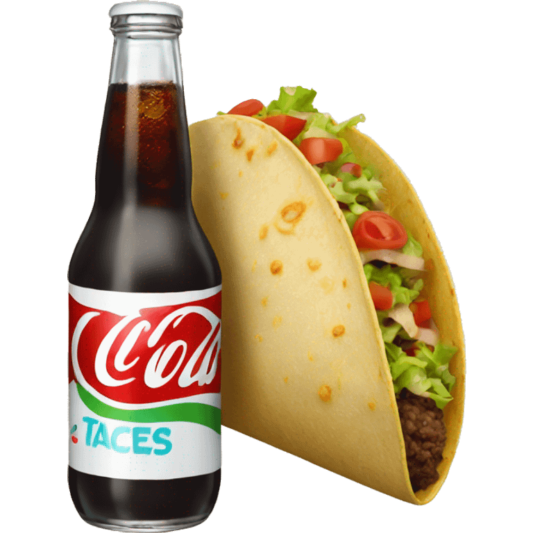 Tacos and coke bottle emoji