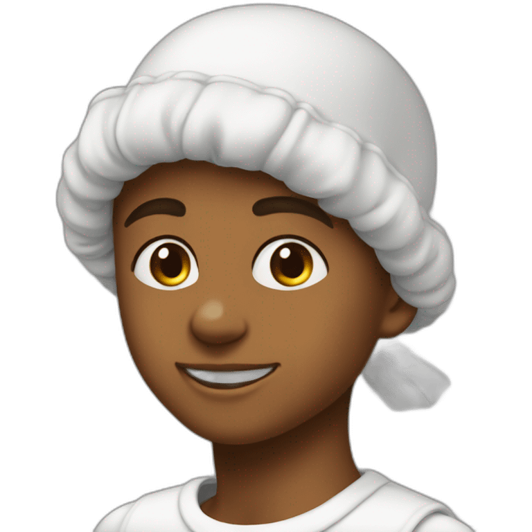 Tismey boy yet a satin bonnet emoji