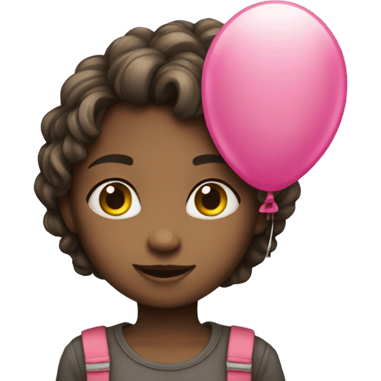 Girl with balloon emoji